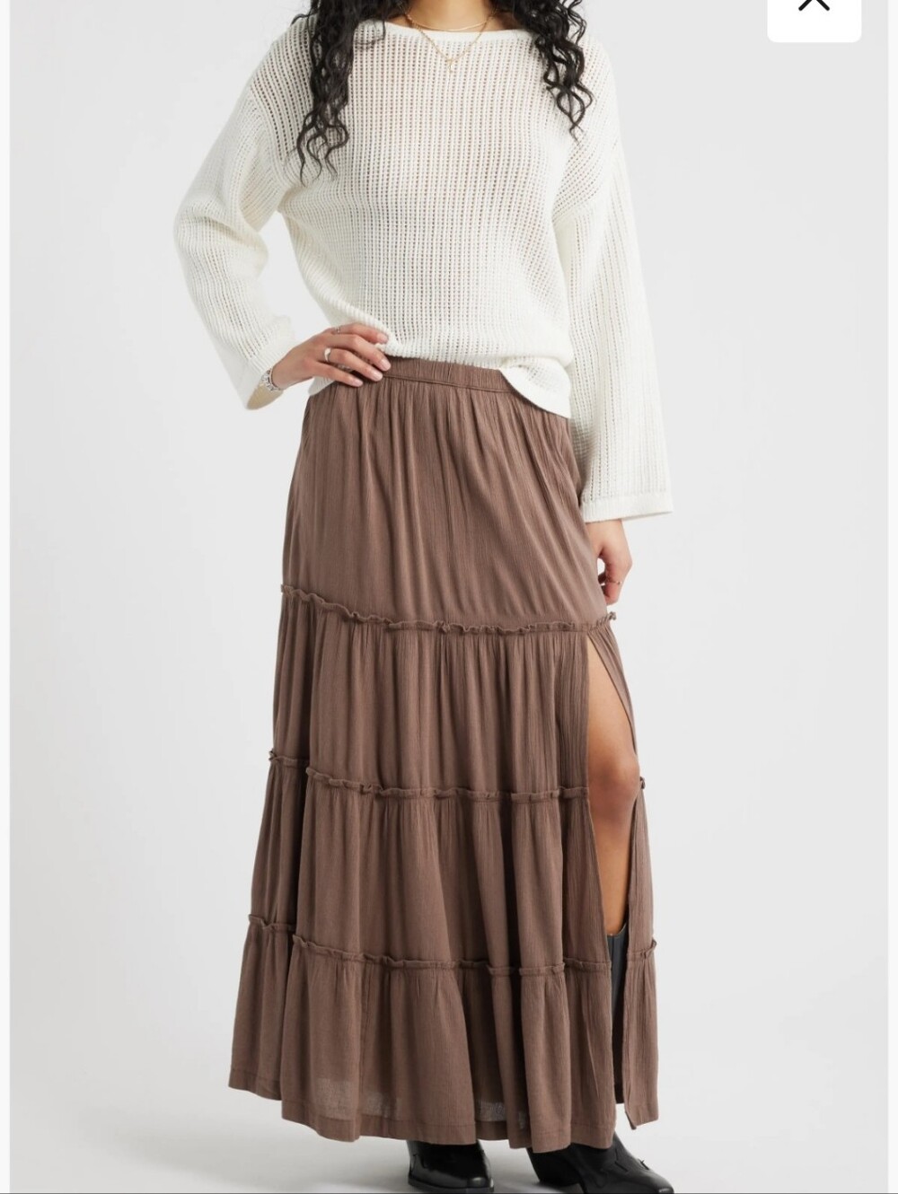 Bp Maxi Skirt in Brown Size Large New TAGS CUT